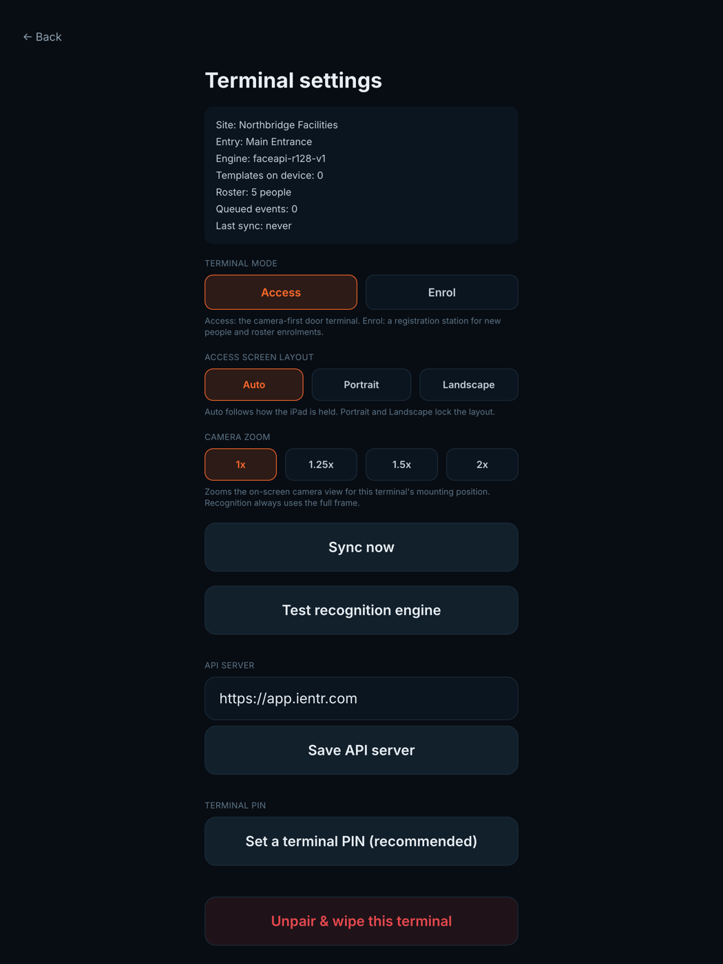 Open the settings gear
